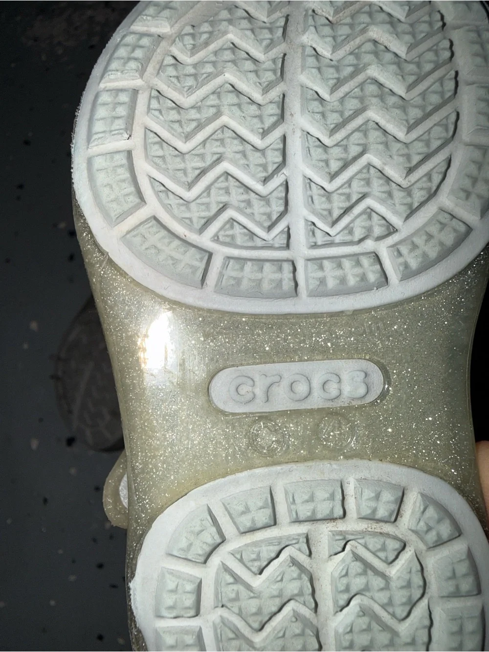 CROCS sparkling gold